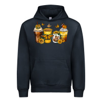 Navy butterfly coffee cups Urban Hoodie - Zillion Design Studio