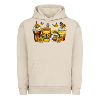 Pigment French Oak butterfly coffee cups Urban Hoodie - Zillion Design Studio