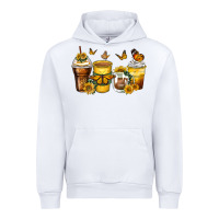 White butterfly coffee cups Urban Hoodie - Zillion Design Studio