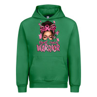 Emerald brest cancer warrior afro messy bun Urban Hoodie - texasbilliewilder