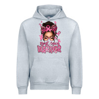 Heather Grey brest cancer warrior afro messy bun Urban Hoodie - texasbilliewilder