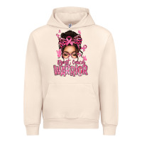 Sandshell brest cancer warrior afro messy bun Urban Hoodie - texasbilliewilder