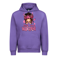 Tulip brest cancer warrior afro messy bun Urban Hoodie - texasbilliewilder