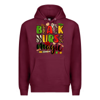 Burgundy Black Nurse magic juneteenth Premium Hoodie - Zillion Design Studio