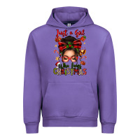 Tulip just a girl who loves christmas afro messy bun Urban Hoodie - texasbilliewilder