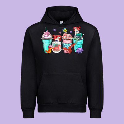 Ariel Coffee Cups Urban Hoodie Designed By Zillion Design Studio