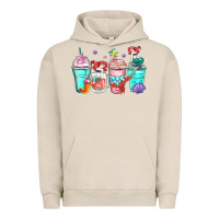 Pigment French Oak ariel coffee cups Urban Hoodie - Zillion Design Studio
