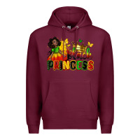 Burgundy Black princess juneteenth Premium Hoodie - Zillion Design Studio