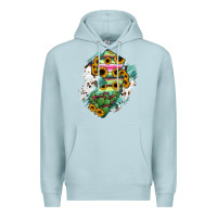 Blue Mist New jersey State Map Premium Hoodie - RanaPortraitStore