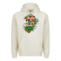 Oatmeal Heather New jersey State Map Premium Hoodie - RanaPortraitStore