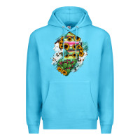 Ocean Blue New jersey State Map Premium Hoodie - RanaPortraitStore