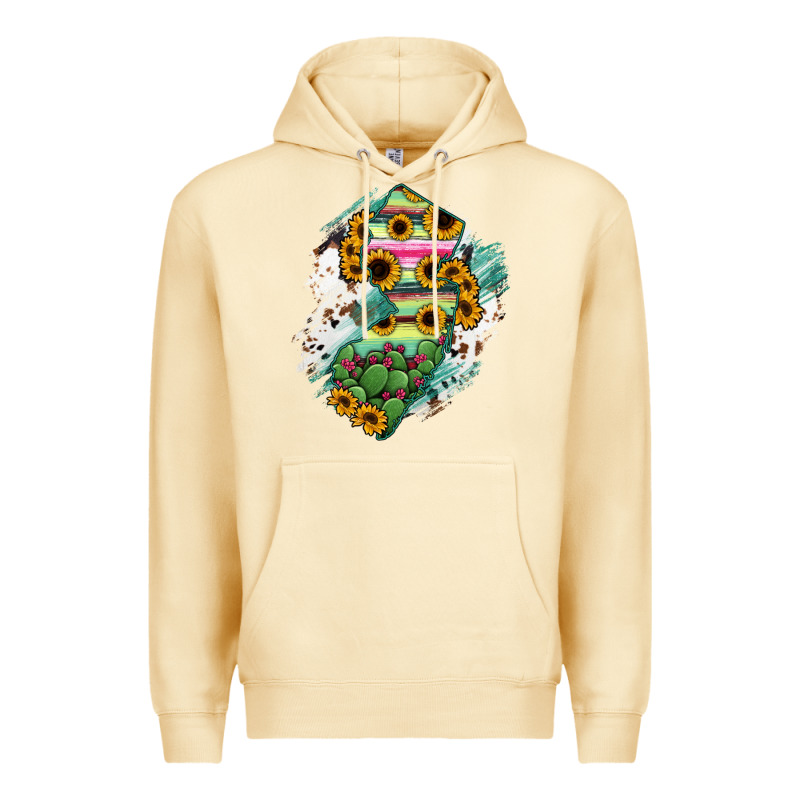 New Jersey State Map Premium Hoodie by RanaPortraitStore | Teevron