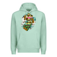 Seafoam New jersey State Map Premium Hoodie - RanaPortraitStore