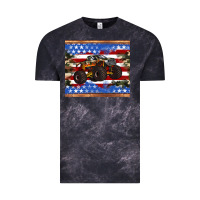 Cloud Black monster truck american flag tumbler Vintage Tee - Artiststas