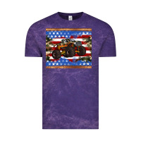 Cloud Purple monster truck american flag tumbler Vintage Tee - Artiststas