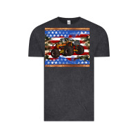 Vintage Black monster truck american flag tumbler Vintage Tee - Artiststas