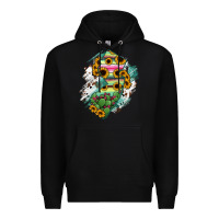 Black New jersey State Map Premium Hoodie - RanaPortraitStore