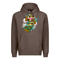 Coffee New jersey State Map Premium Hoodie - RanaPortraitStore