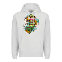 Dove Grey New jersey State Map Premium Hoodie - RanaPortraitStore
