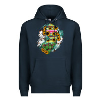 Navy New jersey State Map Premium Hoodie - RanaPortraitStore