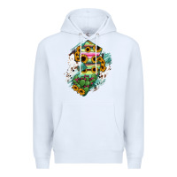 White New jersey State Map Premium Hoodie - RanaPortraitStore