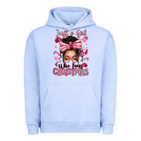 Pigment Grape Ice just a girl who loves pink christmas messy bun Urban Hoodie - texasbilliewilder