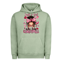 Pigment Oil Green just a girl who loves pink christmas messy bun Urban Hoodie - texasbilliewilder
