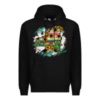 Black New York State Map Premium Hoodie - RanaPortraitStore