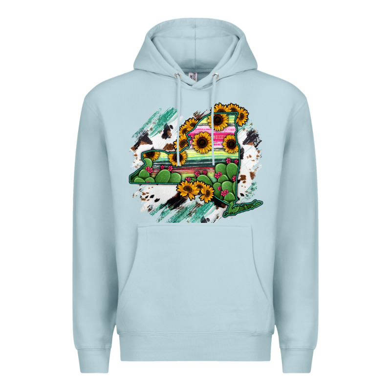 New York State Map Premium Hoodie by RanaPortraitStore | Teevron