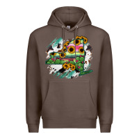 Coffee New York State Map Premium Hoodie - RanaPortraitStore