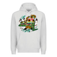 Dove Grey New York State Map Premium Hoodie - RanaPortraitStore