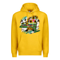Lemon New York State Map Premium Hoodie - RanaPortraitStore