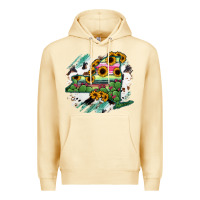 Pina Colada New York State Map Premium Hoodie - RanaPortraitStore