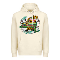 Sandshell New York State Map Premium Hoodie - RanaPortraitStore
