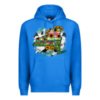 True Royal New York State Map Premium Hoodie - RanaPortraitStore