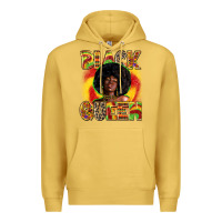 Antique Gold Black queen juneteenth Premium Hoodie - Zillion Design Studio