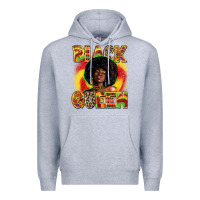 Heather Grey Black queen juneteenth Premium Hoodie - Zillion Design Studio