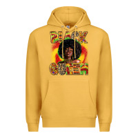 Mustard Black queen juneteenth Premium Hoodie - Zillion Design Studio