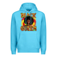 Ocean Blue Black queen juneteenth Premium Hoodie - Zillion Design Studio