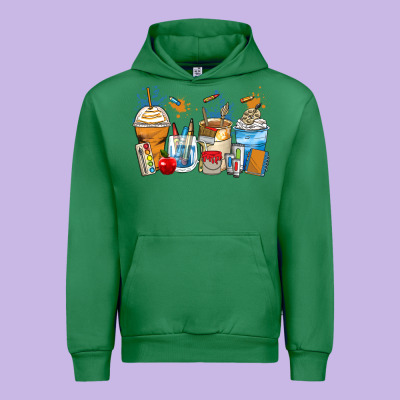 Art Teacher Coffee Cups Urban Hoodie Designed By Zillion Design Studio