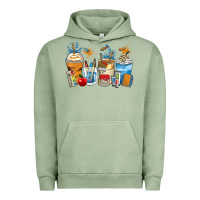 Pigment Oil Green art teacher coffee cups Urban Hoodie - Zillion Design Studio