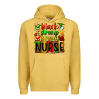 Antique Gold Black strong proud Nurse juneteeenth Premium Hoodie - Zillion Design Studio