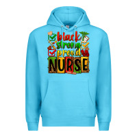 Ocean Blue Black strong proud Nurse juneteeenth Premium Hoodie - Zillion Design Studio