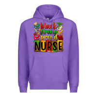 Purple Black strong proud Nurse juneteeenth Premium Hoodie - Zillion Design Studio