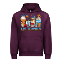 Mauve Wine art teacher coffee cups Urban Hoodie - Zillion Design Studio
