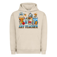 Pigment French Oak art teacher coffee cups Urban Hoodie - Zillion Design Studio