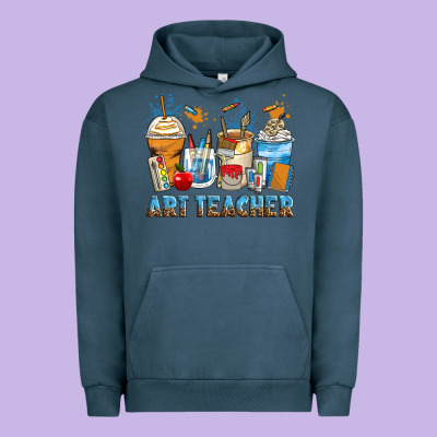 Art Teacher Coffee Cups Urban Hoodie Designed By Zillion Design Studio