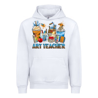 White art teacher coffee cups Urban Hoodie - Zillion Design Studio