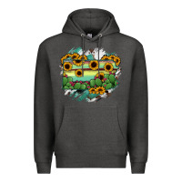 Charcoal Heather Pennsylvania State Map Premium Hoodie - RanaPortraitStore