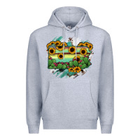 Heather Grey Pennsylvania State Map Premium Hoodie - RanaPortraitStore